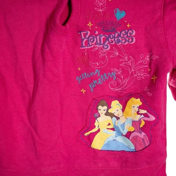 Disney Princess Pink Peplum Hoodie 3T - Picture 2 of 3